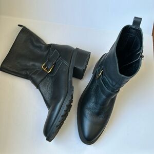 Sole Society Jorryn Leather Buckle Boots EUC